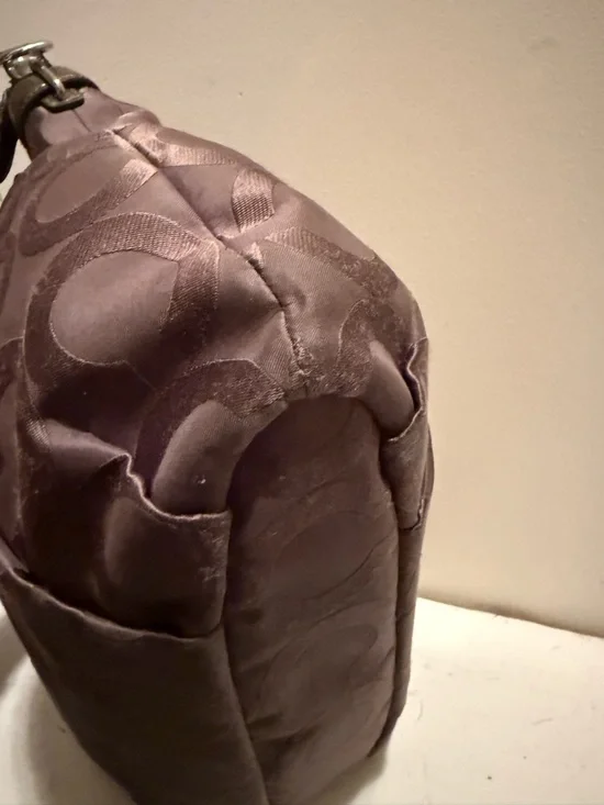 Coach Op Art Madison Lindsey Large Gray Handbag Satchel Tote $358 - Picture 5 of 12